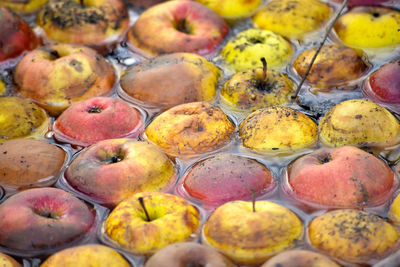 Full frame shot of fruits in market