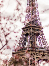 Low angle view of eiffel tower