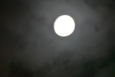 Low angle view of moon in sky