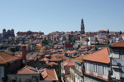 Red tiled roof in town