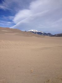 Scenic view of desert against sky