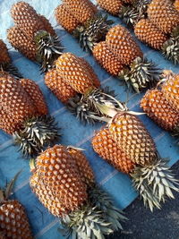 High angle view of fruits in market