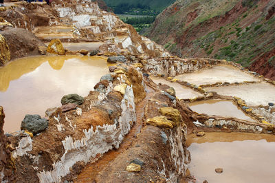 Aerial view of rock formation