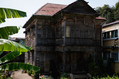 Low angle view of buildings against sky