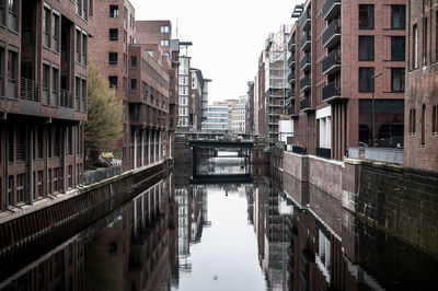 Canal amidst buildings in city