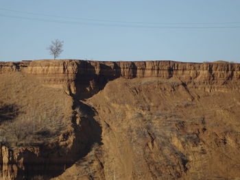 Rock formations in desert against sky