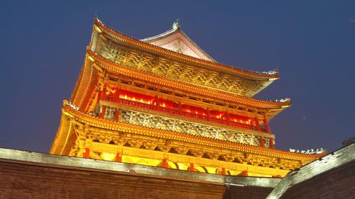 Low angle view of temple