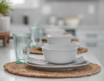 Close-up of coffee served on table