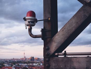 Close-up of cityscape against sky