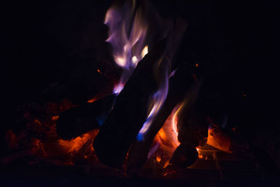 Close-up of bonfire