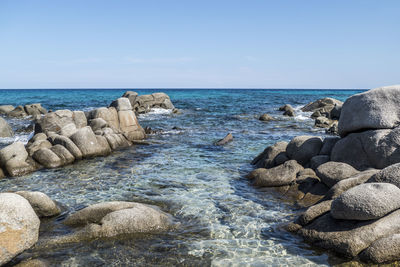 The beautiful beach of orrì in tortolì