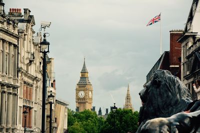 View of big ben from trafalgar square 