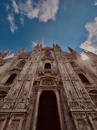 Low angle view of building against sky