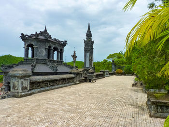 View of temple building against sky