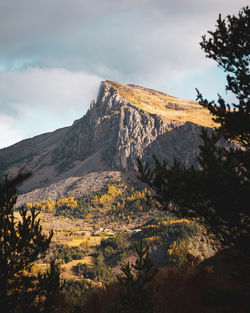 Scenic view of rocky mountains against sky