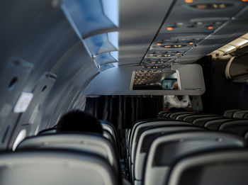 Interior of airplane