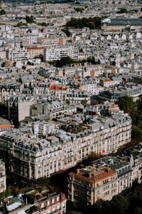 High angle view of townscape