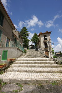 Low angle view of old building against sky