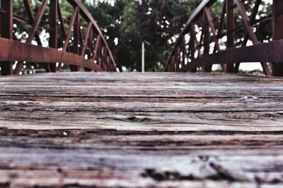 Close-up of wooden boardwalk