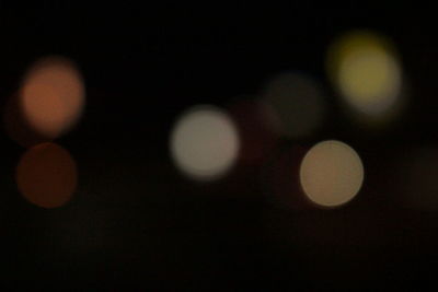 Defocused lights at night