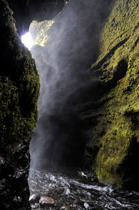 Scenic view of waterfall