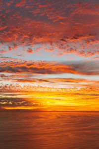 Scenic view of dramatic sky during sunset