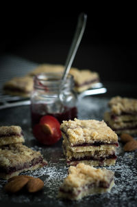 Close-up of cookies on table