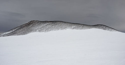 Scenic view of snowcapped mountain against sky