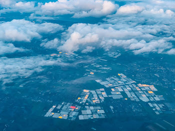 High angle view of city