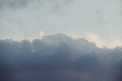 Low angle view of clouds in sky