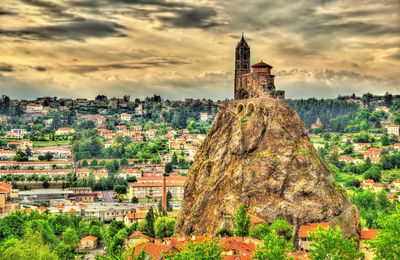 Panoramic view of historic building against sky