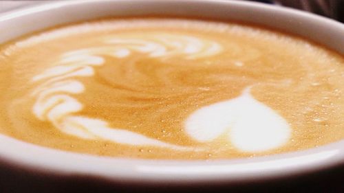 Close-up of cappuccino