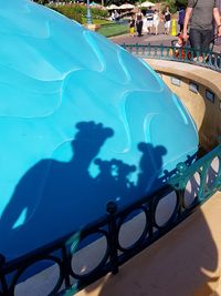 High angle view of swimming pool