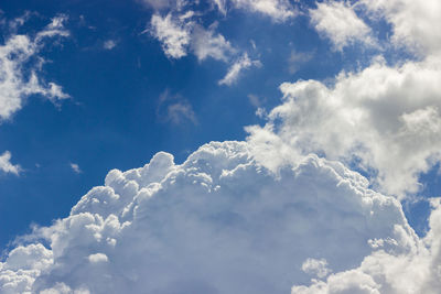 Low angle view of clouds in sky