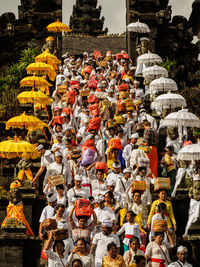 Crowd in temple