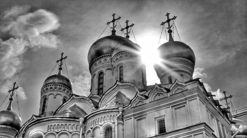 Low angle view of church against sky