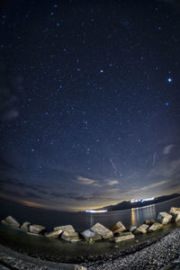 Scenic view of sky at night