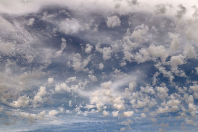 Low angle view of clouds in sky