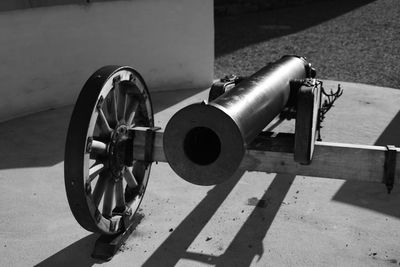 Close-up of metal wheel