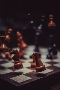 Close-up of chess board