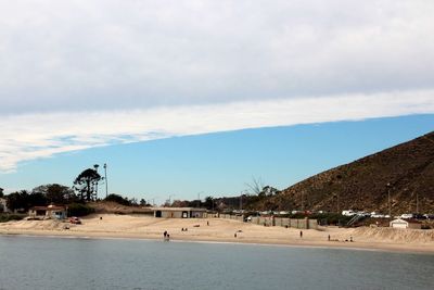 Cloudy sky over mountain range