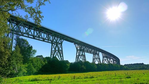 Low angle view of bridge against sky