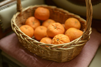 Close-up of fruits in basket