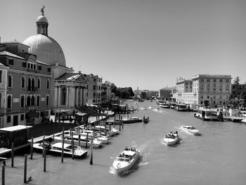 View of boats in sea
