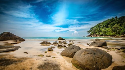 Rocks on beach