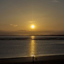 Scenic view of sea during sunset