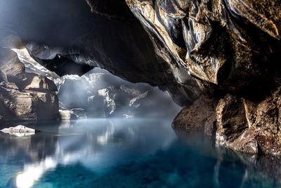 Rock formations in sea