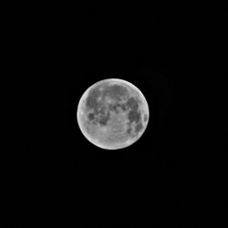 Low angle view of moon in sky