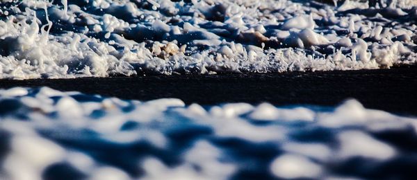 Close-up of snow on land