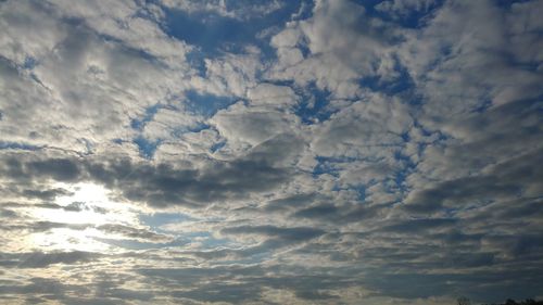 Low angle view of clouds in sky